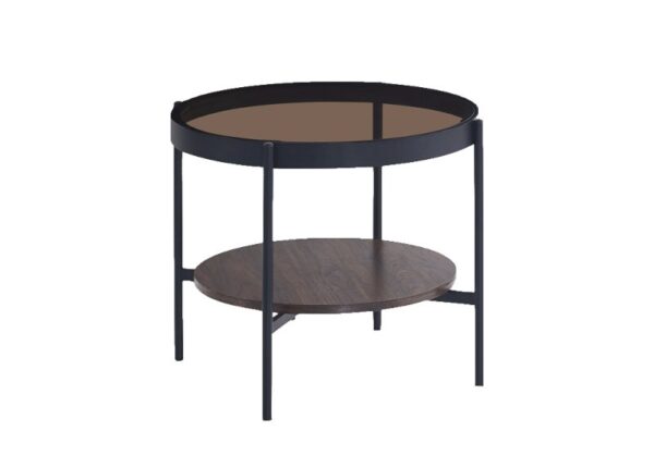 Soho Round Coffee Table 50cm Glass Metal and Wood to buy online UK and Ireland delivery or visit Urban Home Newry-new