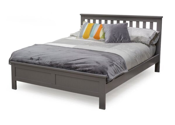 Willow Double Bed Frame in Pine and MDF grey paint finish to buy online UK & Ireland delivery or visit The Urban Company Newry