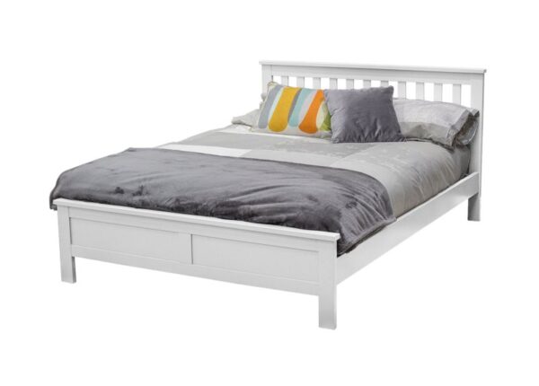 Willow Double Bed Frame in Pine and MDF white paint finish to buy online UK & Ireland delivery or visit The Urban Company Newry