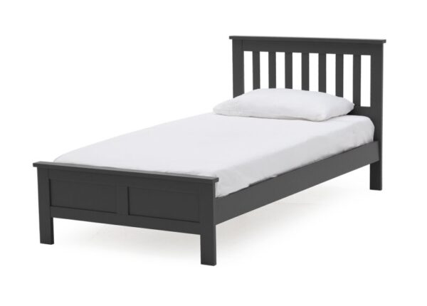 Willow Single Bed Frame in Pine and MDF grey paint finish to buy online UK & Ireland delivery or visit Urban Home Newry