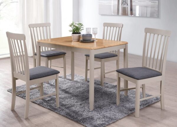 Altona Solid Wood Dining Set Fixed Table and 4 Chairs Grey to buy online UK and Ireland delivery or visit Urban Home Newry - comp