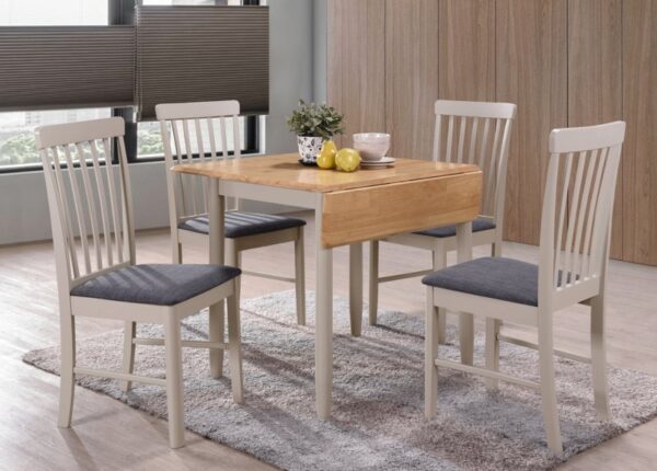 Altona Solid Wood Dining Set Square Drop Leaf Table and 4 Chairs Grey to buy online UK and Ireland delivery or visit The Urban Company Newry