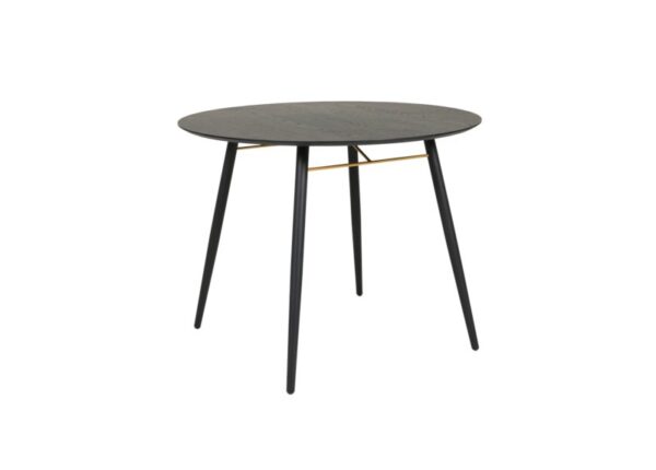 Barcelona Round Dining Table Black Oak Melamine Top to buy online UK and Ireland delivery or visit The Urban Company Newry