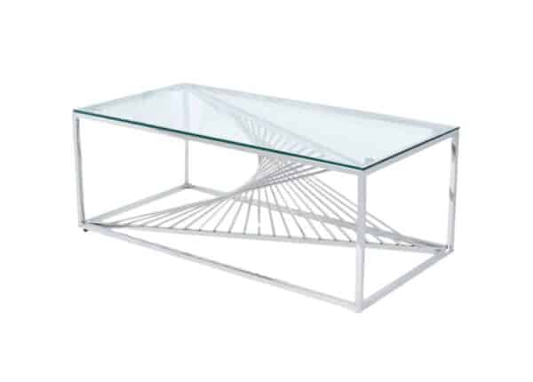 Calabria Coffee Table Glass and Chrome to buy online UK and Ireland delivery or visit Urban Home Newry