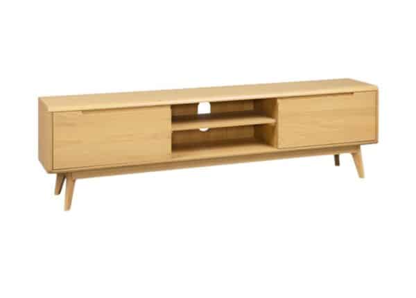 Carrington Large TV Unit Modern Oak Design to buy online UK and Ireland delivery or visit Urban Home Newry - angle profile