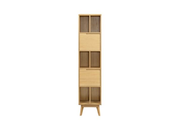 Carrington Slim Bookcase Modern Oak Design to buy online UK and Ireland delivery or visit Urban Home Newry