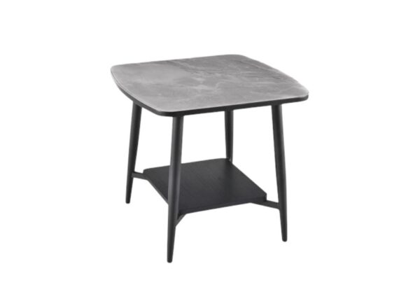 Cassino End Table Glass Top Black leg Frame to buy online UK and Ireland delivery or visit Urban Home Newry