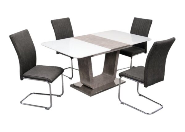 Castello Dining Set Extending 1.2m Table and 4 Chairs Grey to buy online UK and Ireland delivery or visit Urban Home Newry