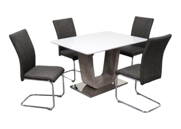 Castello Dining Set Fixed 1.2m Table and 4 Chairs Grey to buy online UK and Ireland delivery or visit The Urban Company Newry