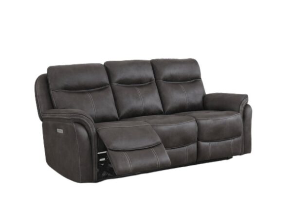 Claremont Electric 3 Seater Recliner Sofa Graphite Grey Faux Leather Upholstery to buy online UK and Ireland delivery or visit The Urban Company Newry