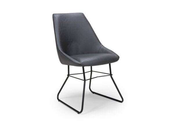 Cooper Dining Chair in Grey Smooth Faux Leather Fabric to buy online UK & Ireland delivery or visit The Urban Company Newry