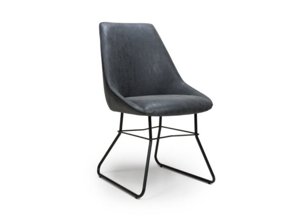 Cooper Dining Chair in Wax Grey Faux Leather Fabric to buy online UK & Ireland delivery or visit The Urban Company Newry