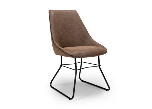 Cooper Dining Chair in Wax Tan Faux Leather Fabric to buy online UK & Ireland delivery or visit The Urban Company Newry