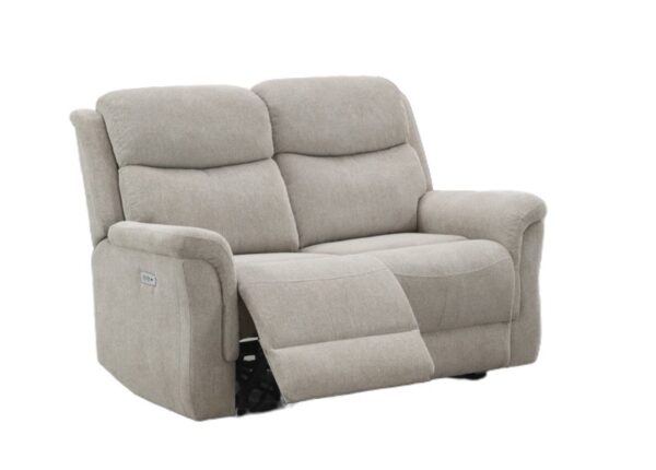 Faringdon Electric 2 Seater Recliner Sofa Beige Fabric Upholstery to buy online UK and Ireland delivery or visit The Urban Company Newry