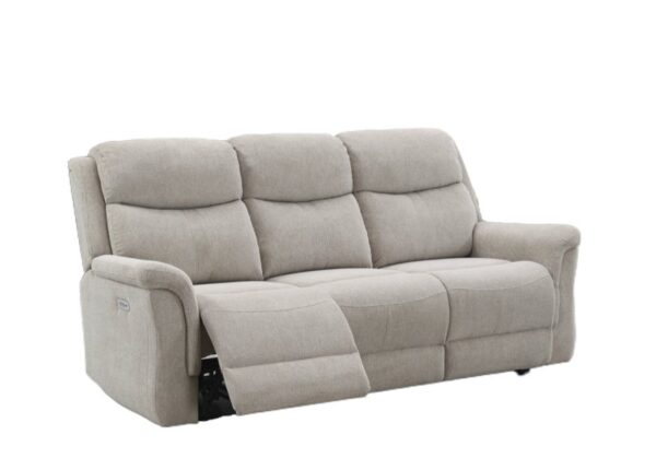 Faringdon Electric 3 Seater Recliner Sofa Beige Fabric Upholstery to buy online UK and Ireland delivery or visit The Urban Company Newry