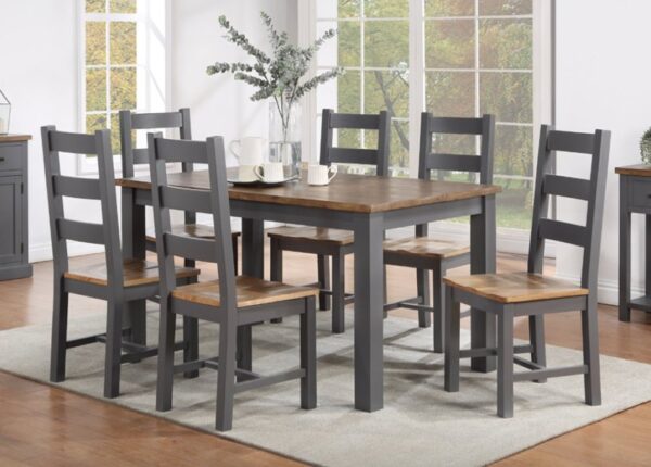 Glenmore 1500mm Dining Table and 6 Chairs Set to buy online UK and Ireland delivery or visit Urban Home Newry