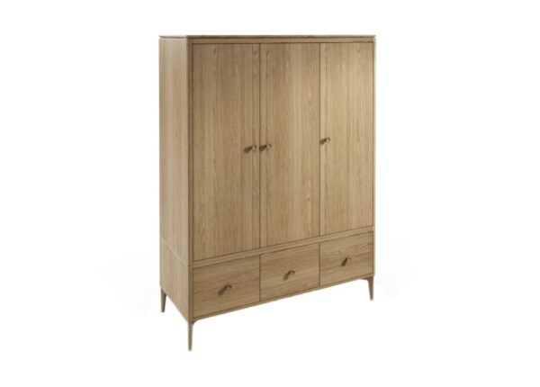 Hadley 3 Door Wardrobe Solid Oak to buy online UK and Ireland delivery or visit Urban Home Newry