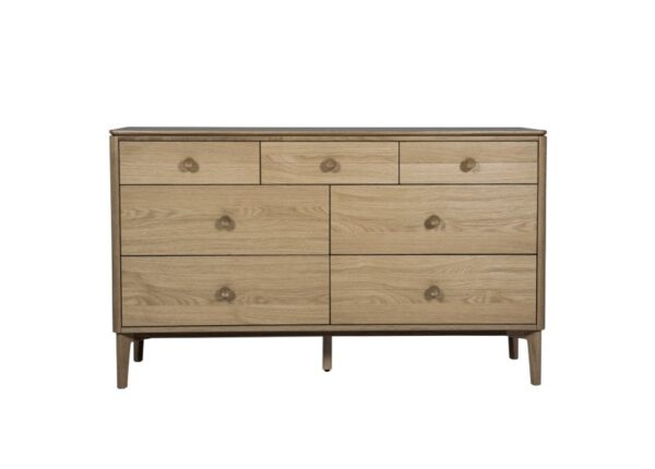 Hadley Chest of Drawers 7 Drawer 3 over 4 Solid Oak to buy online UK and Ireland delivery or visit The Urban Company Newry