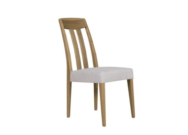 Hadley Dining Chair Solid Oak Slat Back Natural Tone Upholstery to buy online UK and Ireland delivery of visit The Urban Company Newry