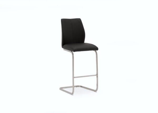 Irma Bar Stool in Black Faux Leather Upholstery to buy online UK and Ireland delivery or visit Urban Home Newry