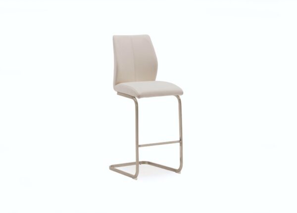 Irma Bar Stool in Taupe Faux Leather Upholstery to buy online UK and Ireland delivery or visit Urban Home Newry