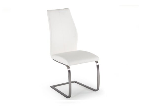 Irma Dining Chair in White Faux Leather Upholstery to buy online UK and Ireland delivery or visit The Urban Company Newry