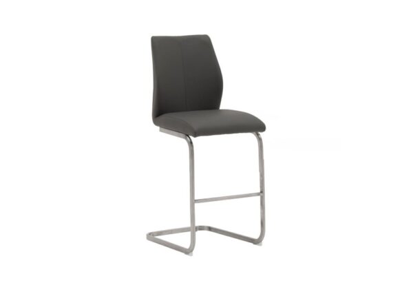 Irma Kitchen Counter Stool in Grey Faux Leather Upholstery to buy online UK and Ireland delivery or visit Urban Home Newry