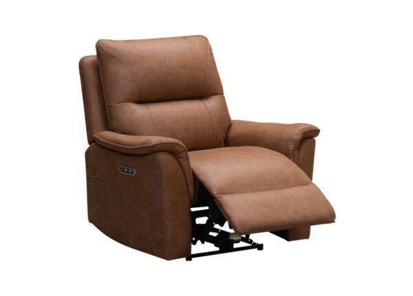 Kansas Electric 1 Seater Recliner Armchair in Tan Upholstery to buy online UK and Ireland delivery or visit Urban Home Newry