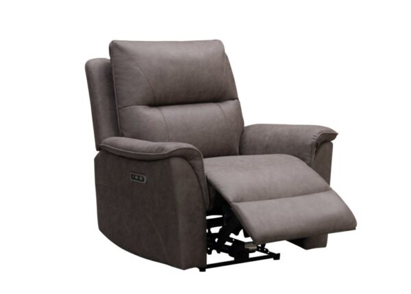 Kansas Electric 1 Seater Recliner Armchair in Taupe Upholstery to buy online UK and Ireland delivery or visit The Urban Company Newry