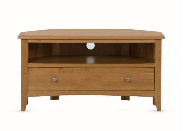 Kilkenny Corner TV Media Unit Solid Oak to buy online UK and Ireland delivery or visit Urban Home Newry