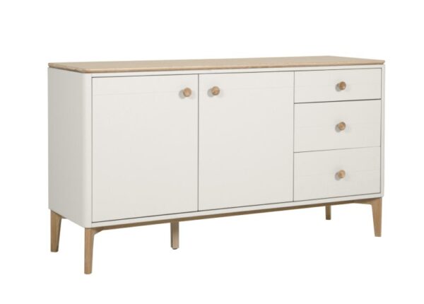 Marlow 2 Door 3 Drawer Sideboard White Oak to buy online UK and Ireland delivery or visit The Urban company Newry