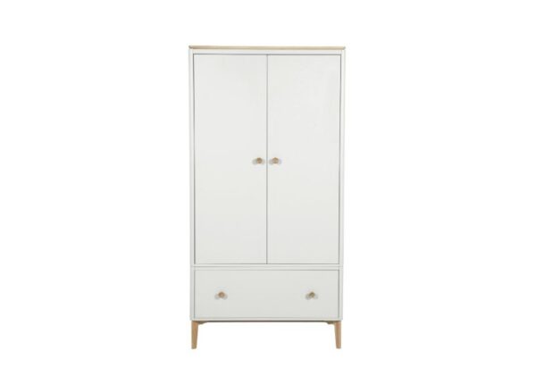 Marlow 2 Door Wardrobe White Oak to buy online UK and Ireland delivery or visit Urban Home Newry - front profile