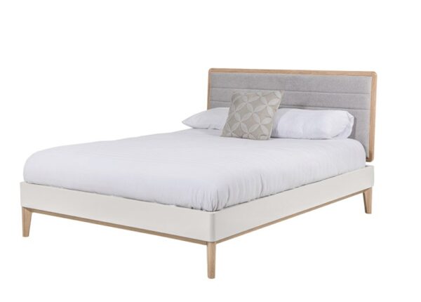 Marlow Double Bed Frame White Oak to buy online UK and Ireland delivery or visit The Urban Company Newry