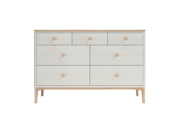 Marlow Wide 7 Drawer Chest of Drawers White Oak to buy online UK and Ireland delivery or visit The Urban Company Newry