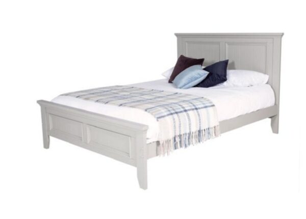 Mila Panel Double Bed Frame Wooden in Taupe Finish to buy online UK and Ireland delivery or visit The Urban Company Newry