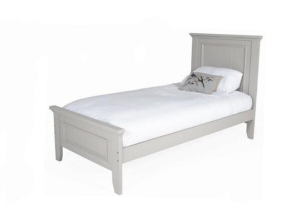 Mila Panel Single Bed Frame Wooden in Taupe Finish to buy online UK and Ireland delivery or visit Urban Home Newry