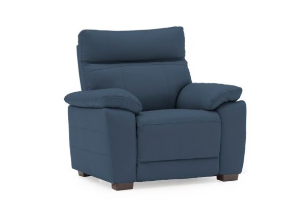 Positano 1 seater armchair in Indigo Blue Leather to buy online UK & IRE delivery or visit The Urban Company Newry