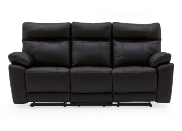 Positano 3 seater reclining sofa in Black Leather to buy online UK & IRE delivery or visit The Urban Company Newry