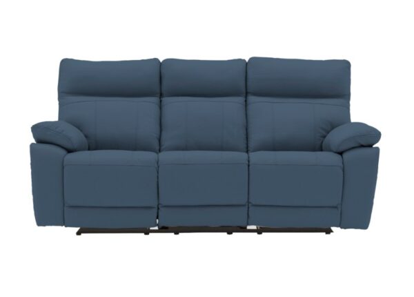 Positano 3 seater reclining sofa in Indigo Blue Leather to buy online UK & IRE delivery or visit The Urban Company Newry