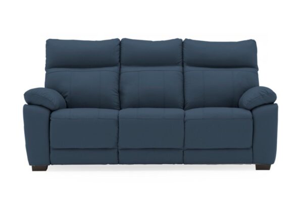 Positano 3 seater sofa in Indigo Blue Leather to buy online UK & IRE delivery or visit The Urban Company Newry