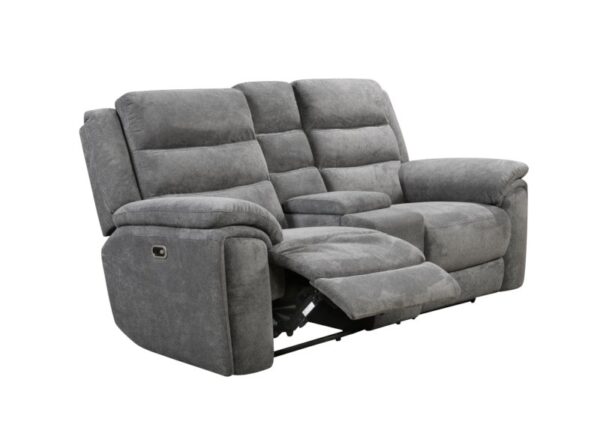 Reese Electric 2 Seater Recliner Sofa Dark Grey Fabric Upholstery to buy online UK and Ireland delivery or visit The Urban Company Newry