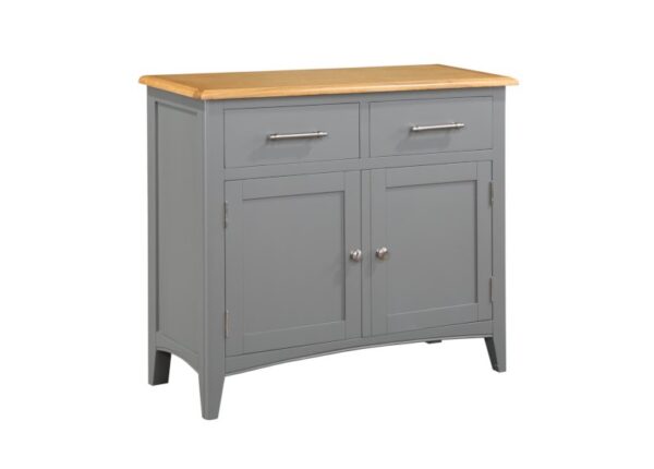 Rossmore Sideboard 2 Door Solid Oak in Slate Grey to buy online UK and Ireland delivery or visit Urban Home Newry