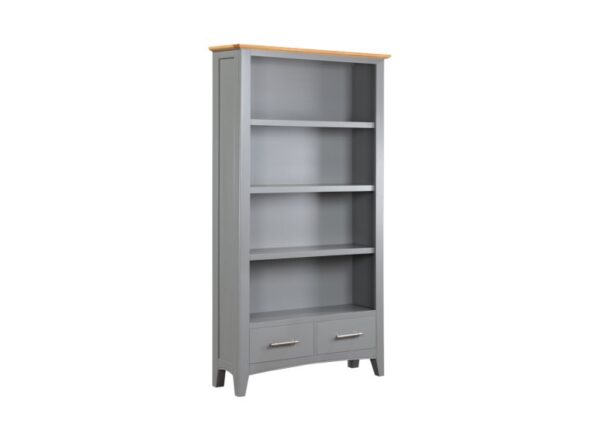 Rossmore Tall Bookcase Slate Grey Solid Wood to buy online UK and Ireland delivery or visit Urban Home Newry