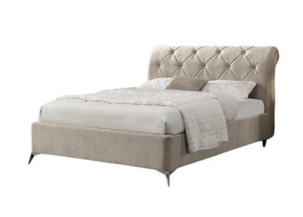 Sligo Double Bed Frame Beige Upholstery Gas Lift Ottoman to buy online UK and Ireland delivery or visit The Urban Company Newry