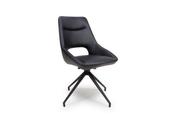 Ace Swivel Dining Chair Black Easy Clean PU fabric to buy online UK and Ireland delivery or visit The Urban Company Newry