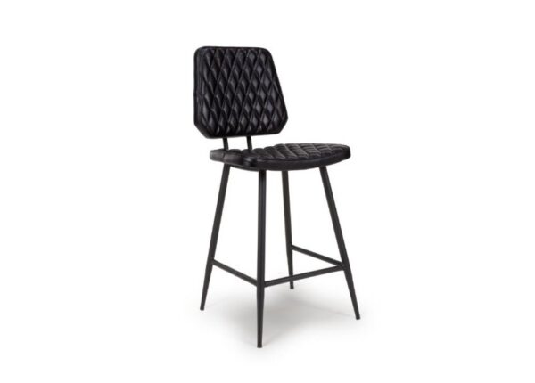 Austin Counter Stool Black Leather Upholstery to buy online UK and Ireland delivery or visit Urban Home Newry