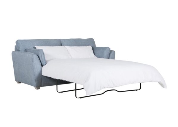 Cantrell Sofa Bed upholstered in blue fabric to buy online UK and Ireland delivery or visit Urban Home Newry