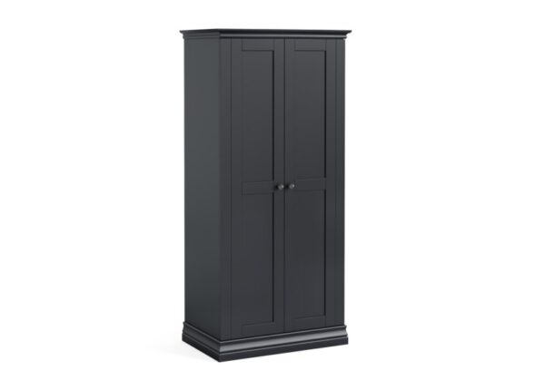 Bordeaux Double Wardrobe Charcoal Painted Pine at Urban Home Newry