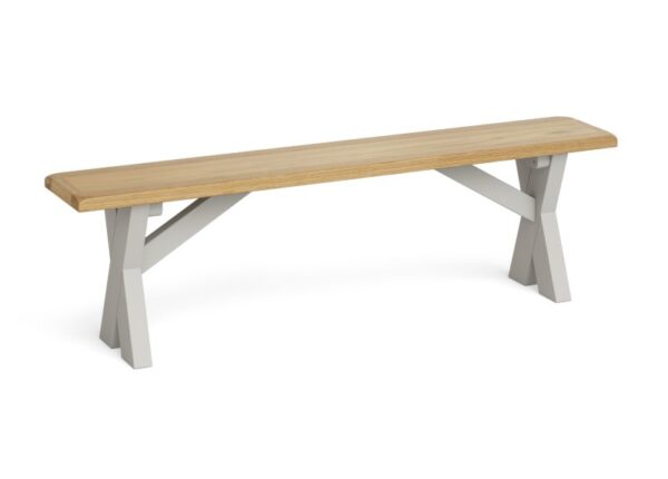 Cotswold Dining Bench Soft Grey Painted Oak at The Urban Company Newry