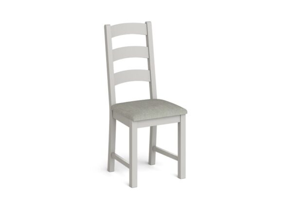 Cotswold Dining Chair Ladder Back Soft Grey Painted Oak at The Urban Company Newry